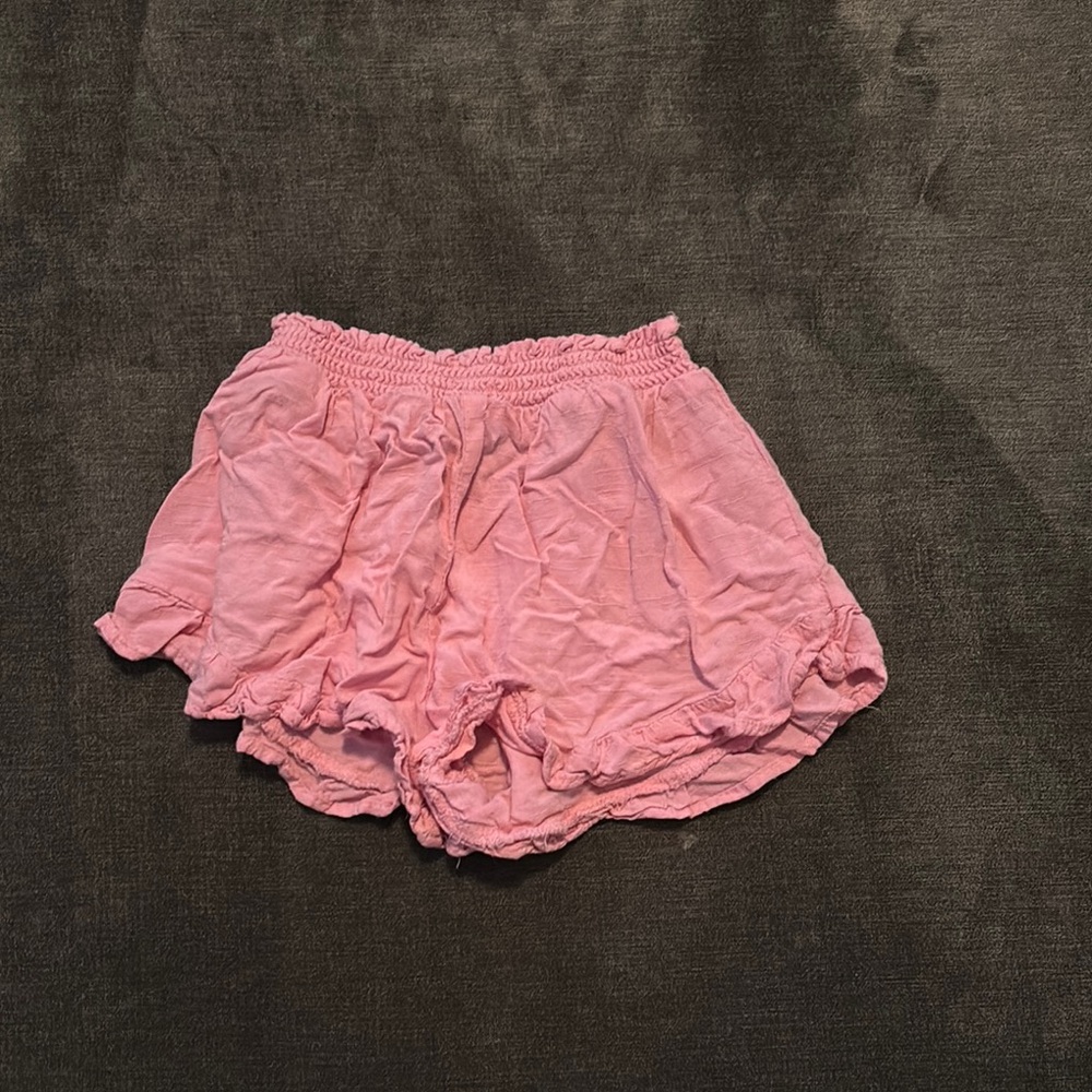 Art Class Pink Flowy Elastic Waist Shorts